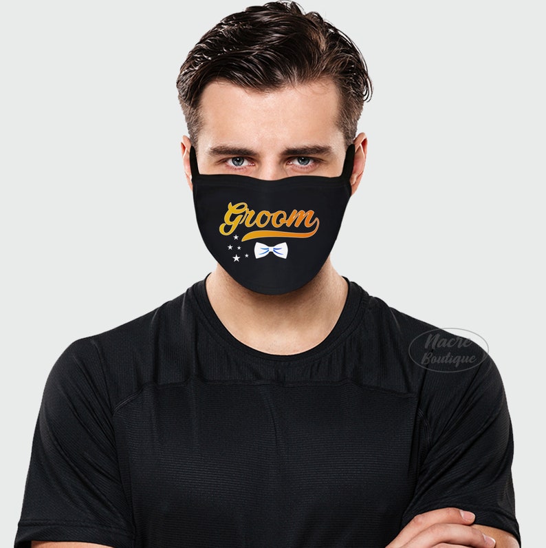 Groom Face Masks Groomsman Party Masks Groom Crew Face Mask Etsy