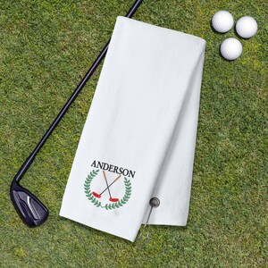 Personalized Golf Towel, Embroidered Golf Towel, Groomsmen Gift, Custom Golf Towel, Father's Day Gift, Sports Fan Towel (TW50) image 7
