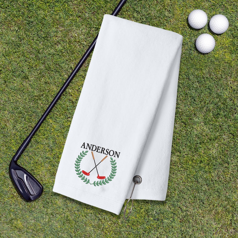 Personalized Golf Towel, Embroidered Golf Towel, Groomsmen Gift, Custom Golf Towel, Father's Day Gift, Sports Fan Towel (TW50) image 7