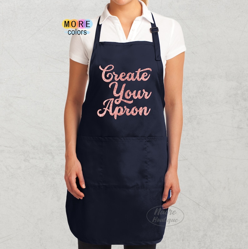 Custom Apron For Women Personalized Apron Custom Text Apron Etsy