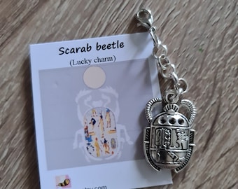 Scarab beetle, guardian talisman, lucky charm, vintage beetle pendant