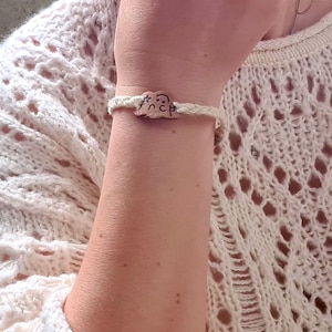 Bracelet for luck, white bracelet, good luck amulet, hemp jewelry, natural necklace