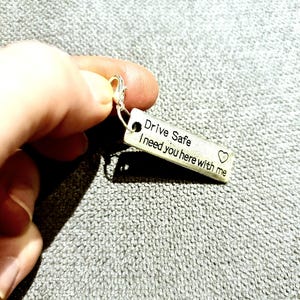 Drive safe keychain, gift for him, lucky charm, new driver, new car, 18th birthday, keychain for boyfriend
