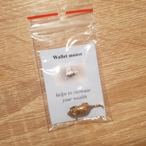 Geldbörse *+Glücksbringer+*, Taschenamulett, Geldbörse Maus, Geldvermehrung Talisman