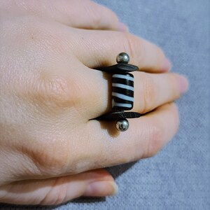 Black ring, ring one of a kind, DIY ring image 10