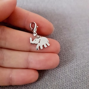 good fortune talisman, lucky charm,  tiny elephant, gift for her, wealth pendant, good karma amulet, money amulet