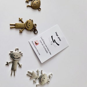 Cute token, hugs giver, lucky charm, newly born gift, diy jewelry, protection amulet