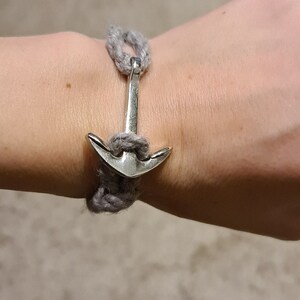 Anchor hemp bracelet, handmade jewellery, men gift