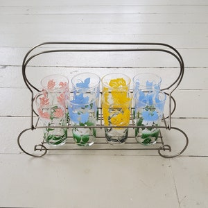 Drink Caddy Vintage Highball Mid Century Juice Glasses image 1