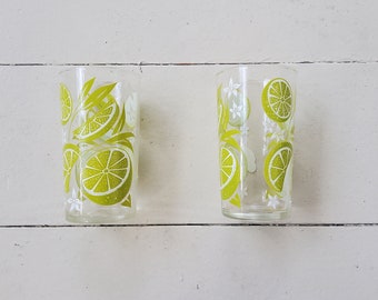 Limeade Glasses Summer Tableware Vintage Juice Glass