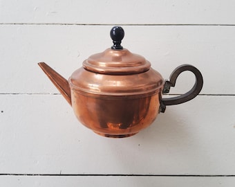 Copper Kettle with Wooden Handles