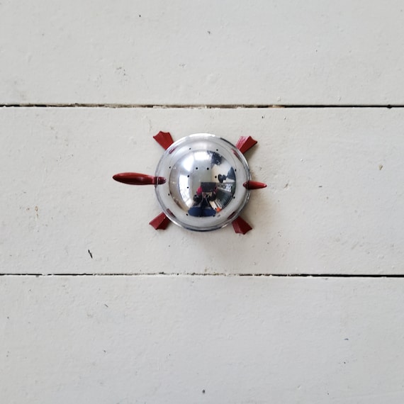 Turtle Toothpick Holder Mid Century Chrome Vintage Barware