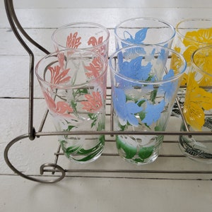 Drink Caddy Vintage Highball Mid Century Juice Glasses image 4