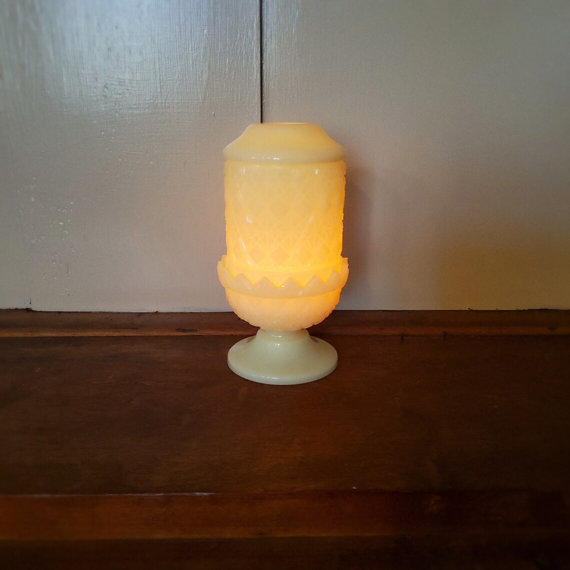 Variety Custard Glass Uranium Glass Fenton Fairy Lamp Etsy