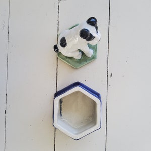 Staffordshire Style Terrier Trinket Box image 2
