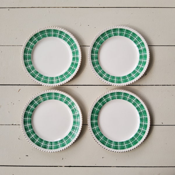 Plaid Plates Etsy