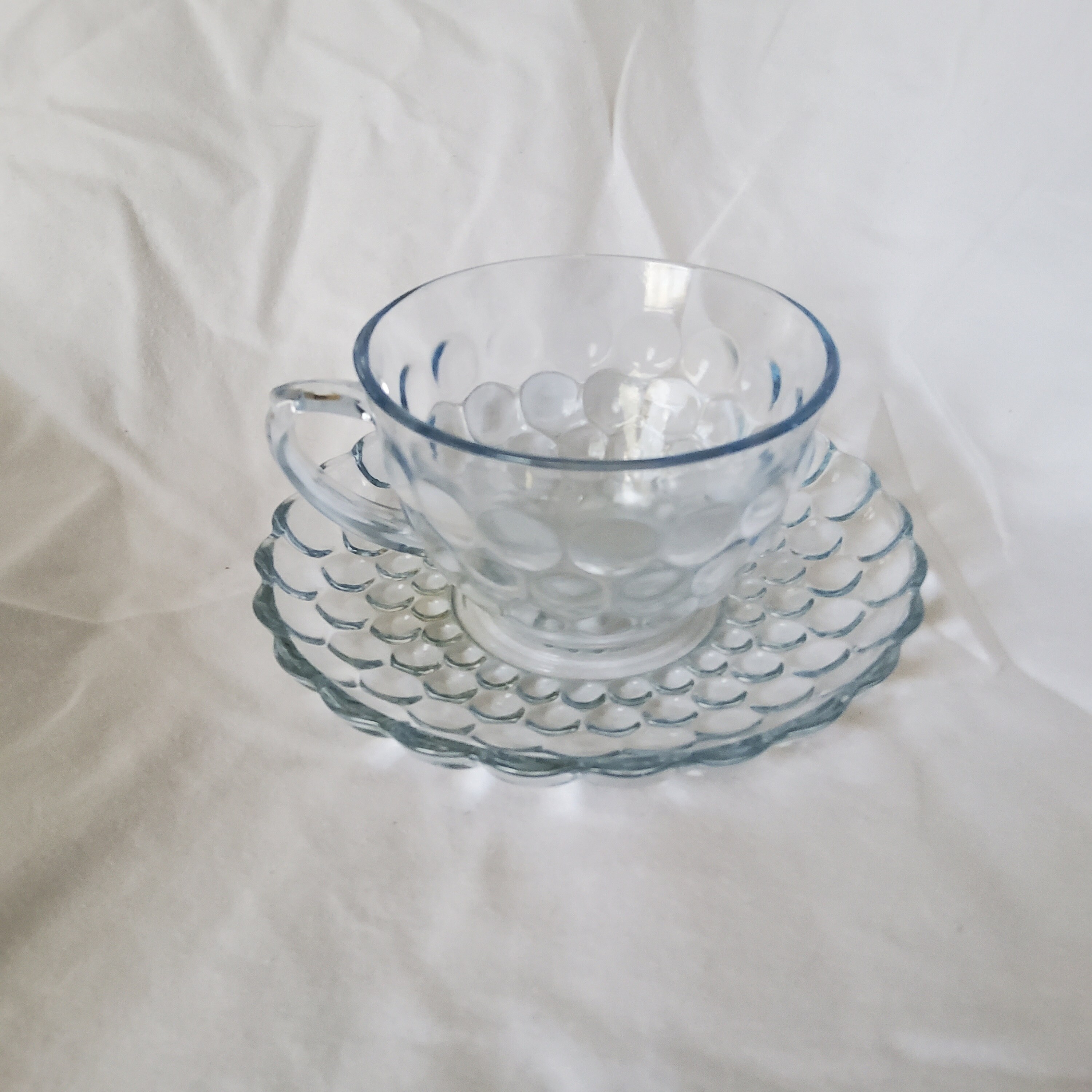 Blue Bubble Glassware Sapphire Blue Anchor Hocking Depression Etsy