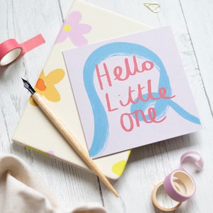 Hello Little One Card | Baby Boy Card | New Baby | For Him | Boy | New baby card for new Parents | Mummy to be - Baby shower