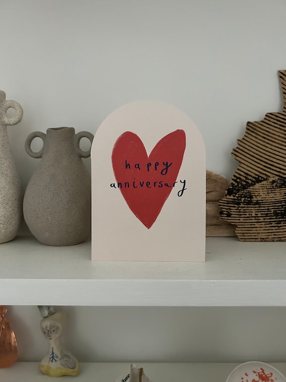 Happy Anniversary Arched Card | Aniversary Card | Love | Friendship