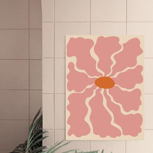 Pink Flower Digital Download Art Print | Botanical Wall Art | Printable Floral Print | Instant Download | Home Decor