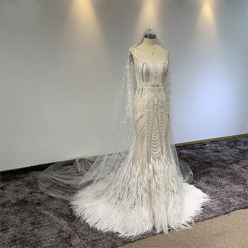 Hollywood Vintage Style Wedding Dress With Beaded Lace Etsy