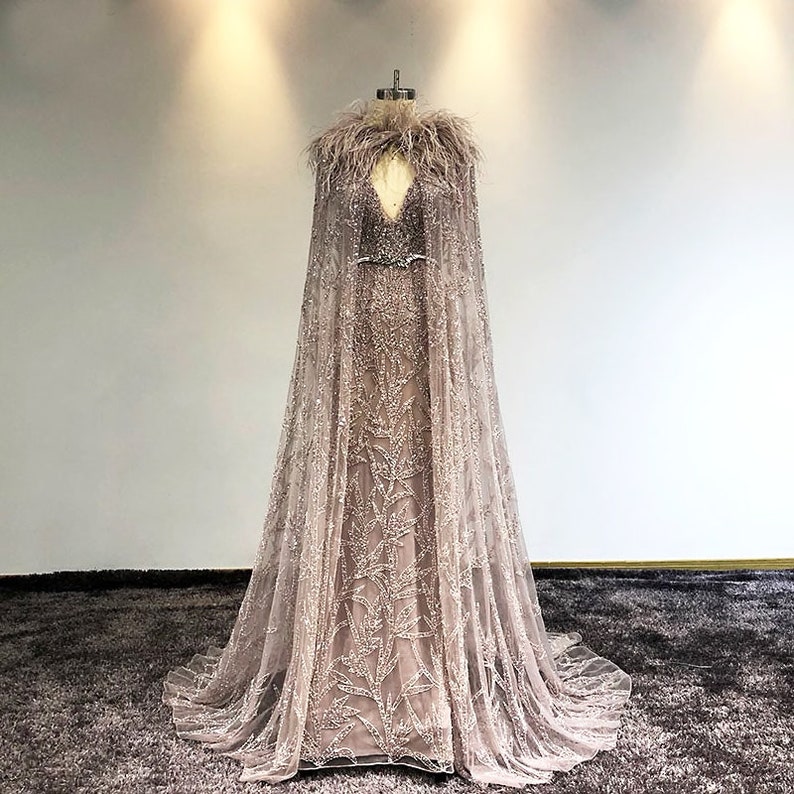 Plunge Neck Botanical Beaded Wedding Dress With Hand Beaded Etsy