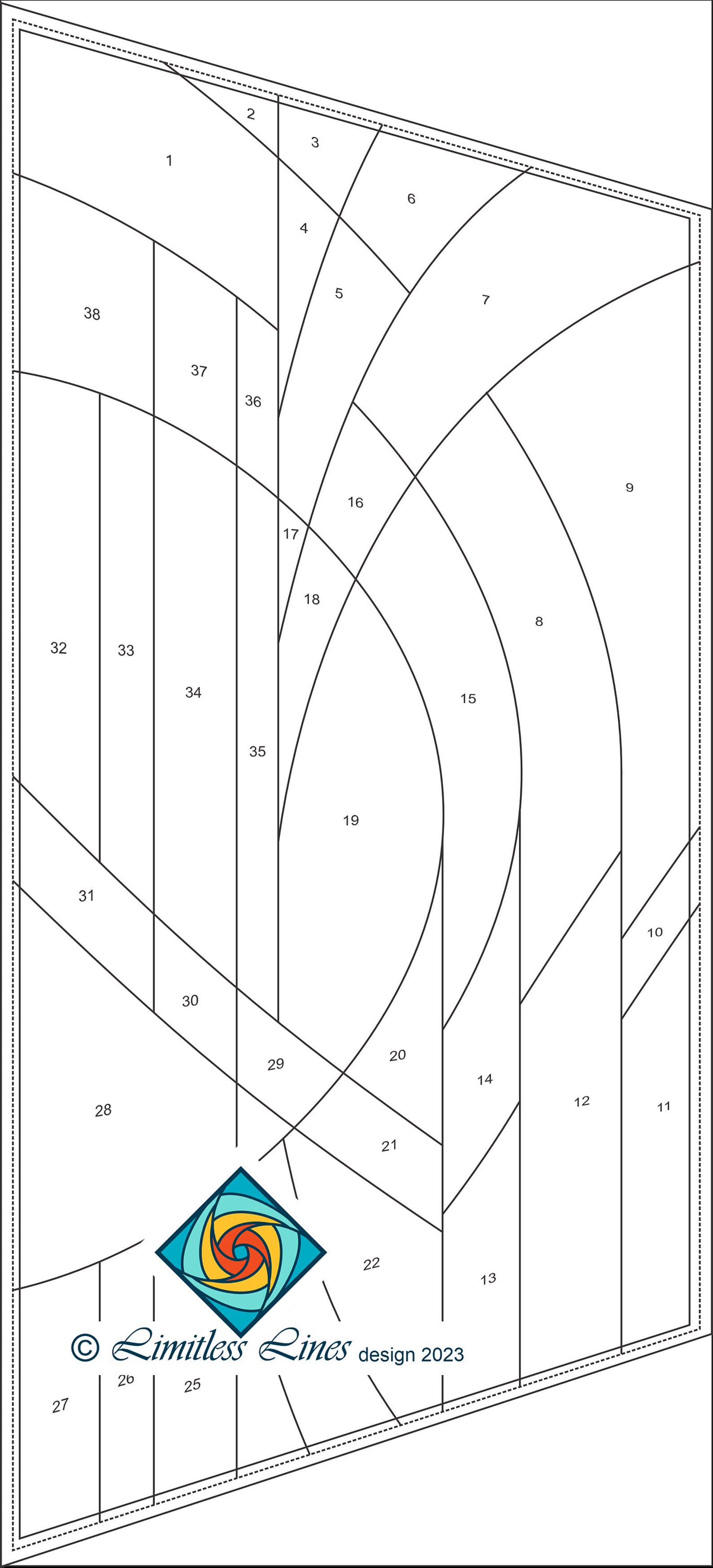 Abstract Stained Glass Pattern .PDF Digital Instant Download - Large ...