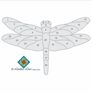 Suncatcher Dragonfly Glass Pattern - Digital PDF File to Download ...