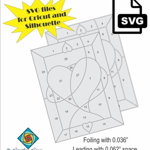 Swirl Valentine Heart Stained Glass Pattern for Beginners. Digital PDF ...