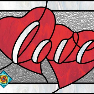 Hearts Stained Glass Pattern - PDF file for Instant Download - Beginners to Intermediate Level - Love Holidays