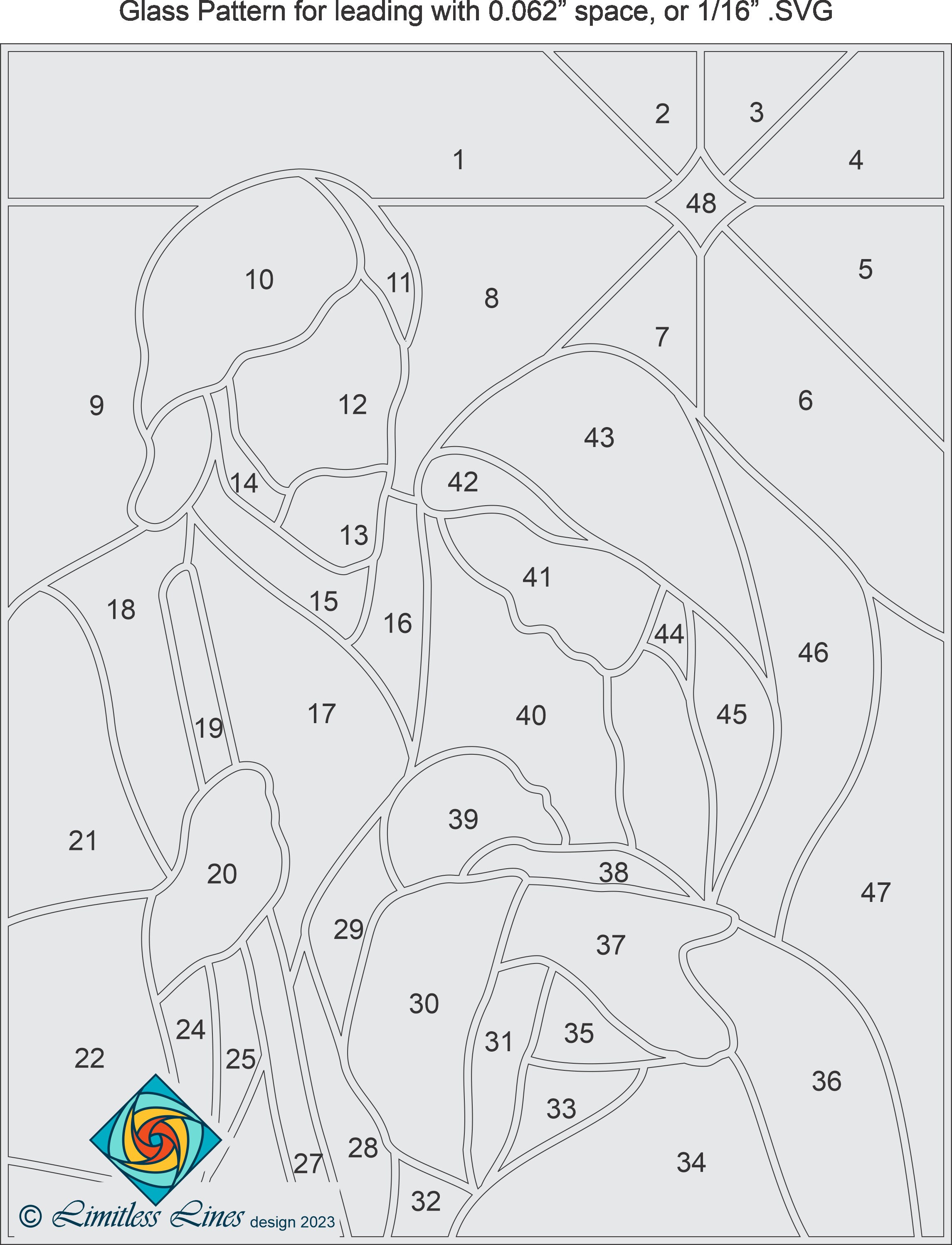 Christmas Nativity Stained Glass Pattern PDF Digital Instant Download