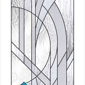 Abstract Stained Glass Pattern .PDF Digital Instant Download - Large Size - Abstract