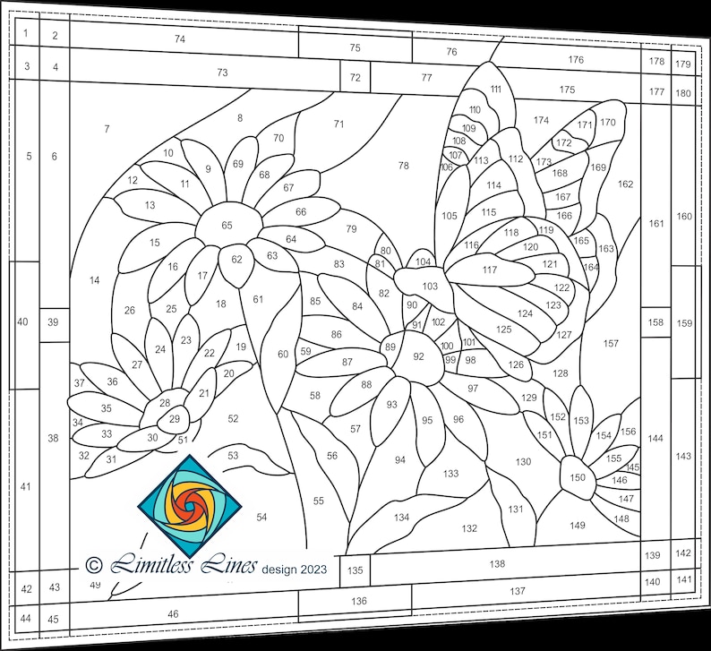 Butterfly Stained Glass Pattern - PDF File for Instant Download ...