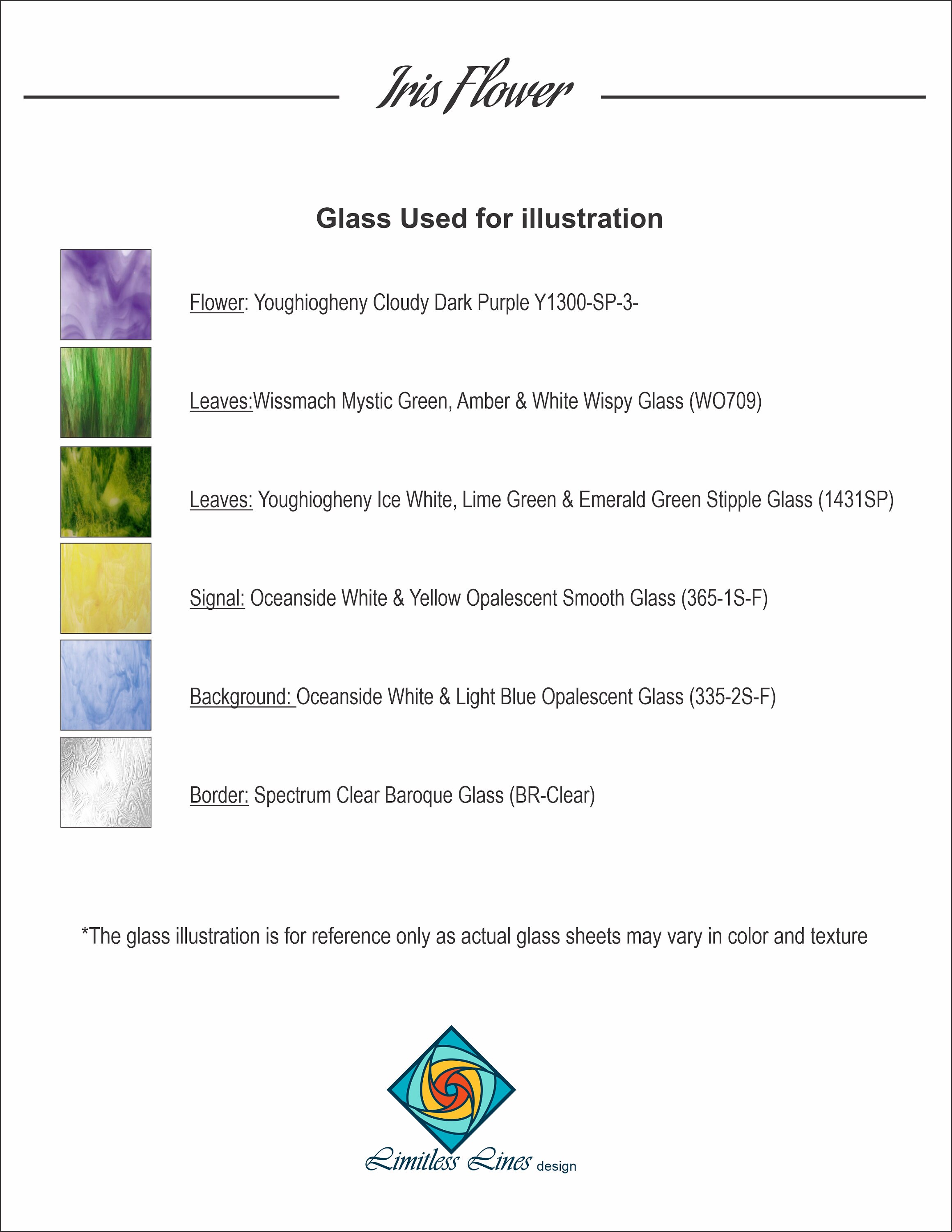 Iris Stained Glass Pattern .PDF Digital Instant Download Intermediate ...