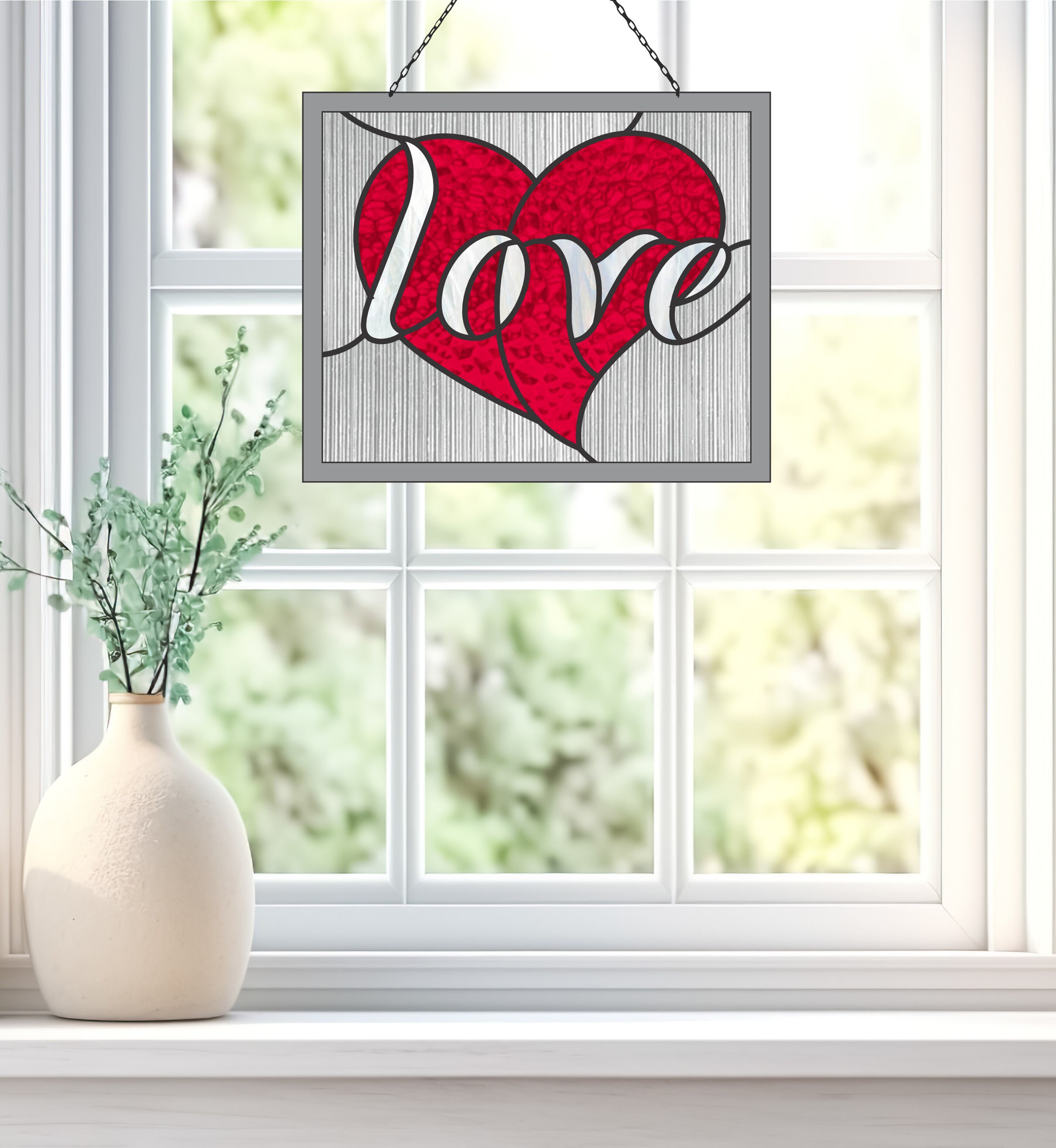 Heart Stained Glass Pattern: Valentine's Day Beginner Project (PDF