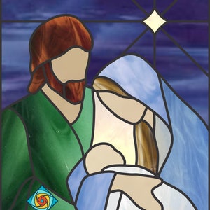 Nativity Stained Glass Pattern -PDF File for Instant Download - Beginners Level - Christmas Holidays