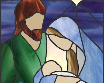 Nativity Stained Glass Pattern -PDF File for Instant Download - Beginners Level - Christmas Holidays