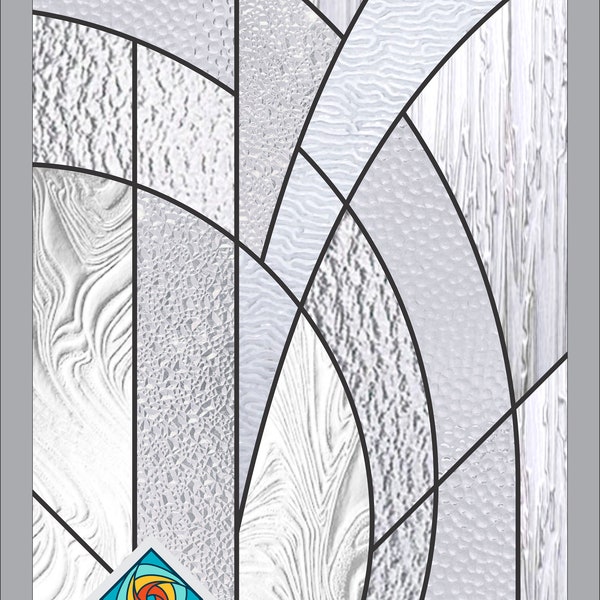 Beginner Abstract Stained Glass Pattern. Digital PDF file to Download - Small Size - Abstract