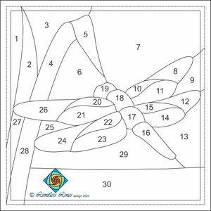 Dragonfly Stained Glass Pattern - Digital PDF File for Instant Download ...
