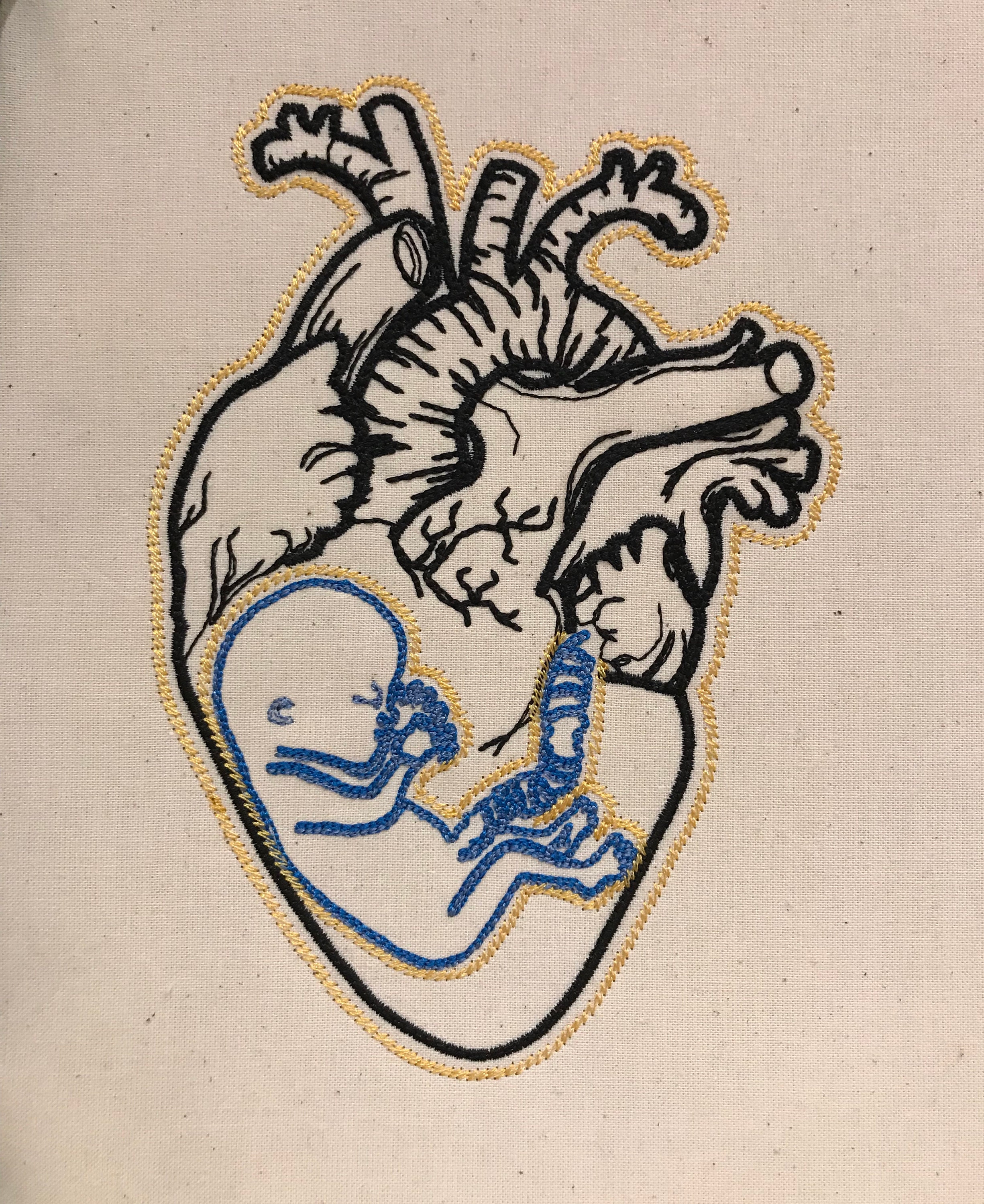 Baby in the heart jessecmault design blackwhite  etsy