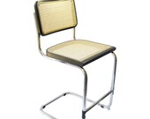 Breuer Chair Company Cesca Bar Stool in Chrome with Cane Seat and Back - BRAND NEW