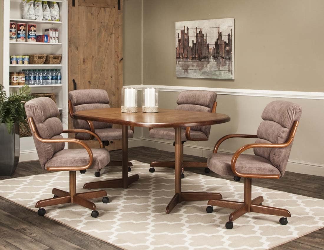 Caster Chair Company 5 Piece Caster Dining Set 42x42x60 Etsy