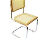 Breuer Chair Company Cesca Cane Side Chair in Chrome and Honey