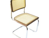 Breuer Chair Company Cesca Cane Side Chair in Chrome and Walnut - BRAND NEW