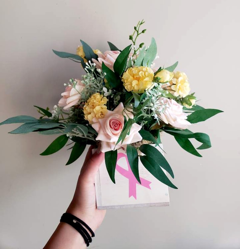 Floral Box Arrangement Breast Cancer Floral Gift Pink