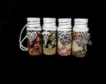 Witch bottle - spell jar talisman amulet for Health Love Prosperity Protection