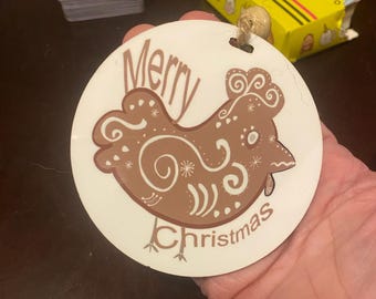 Gingerbread Chicken Ornament 2024/ Cute Hen / Gift Exchange