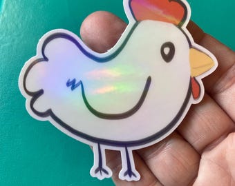 Cute Chicken Sticker, Chicken lover gift Laptop Sticker Hen, Chicken Mama