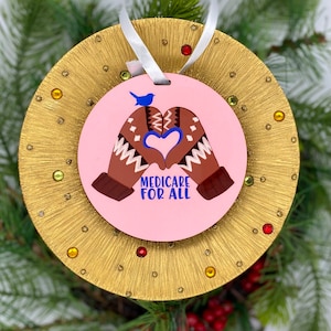 Bernie Mittens Ornament, Medicare for All ornament, Christmas Ornament, Bernie Mittens Christmas gift