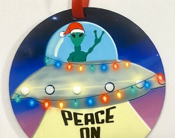 Alien Ornament 2023/ Outer Space / Gift Exchange/ Peace on Earth